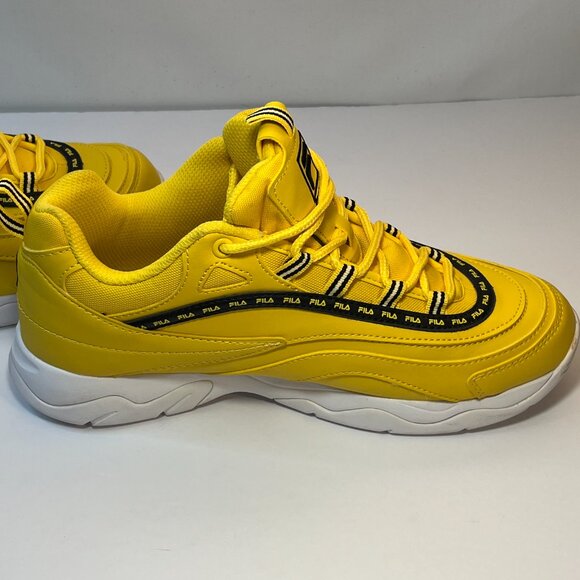 FILA Men's Sneaker- Ray Repeat,Yellow/White - Picture 5 of 12